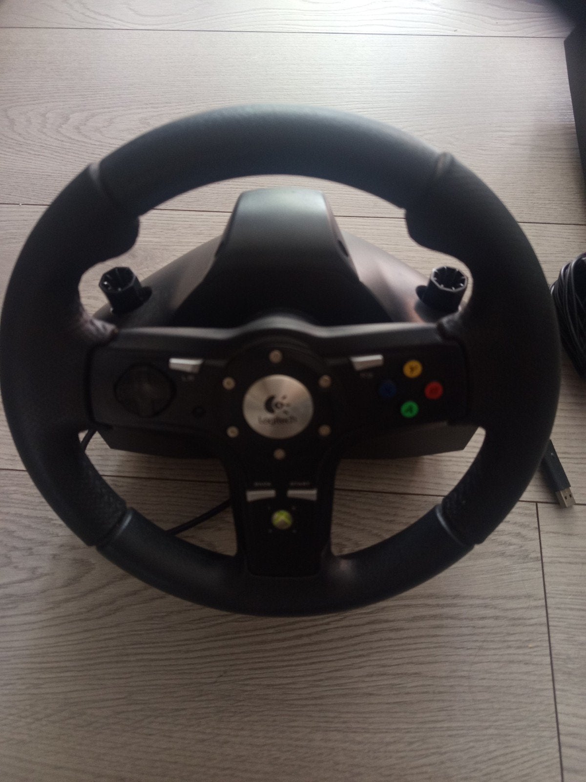 Logitech Xbox 360 race stuur, Spelcomputers en Games, Ophalen of Verzenden, Gebruikt, Stuurtje of Sportattribuut, Xbox Original