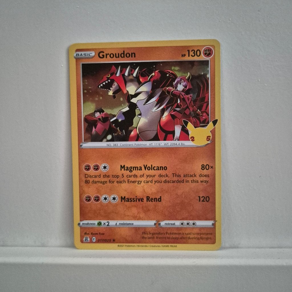 Groudon CEL 017/025 - Pokémon, Ophalen of Verzenden, Nieuw, Losse kaart