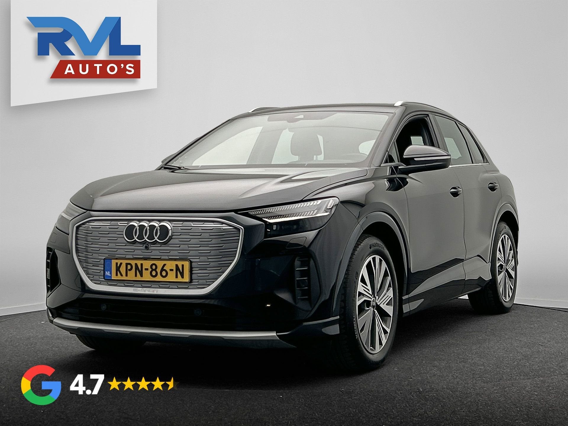 Audi Q4 e-tron 50 quattro Advanced edition 77 kWh | Trekhaak, Auto's, Audi, Automaat, Stof, Zwart, Zwart