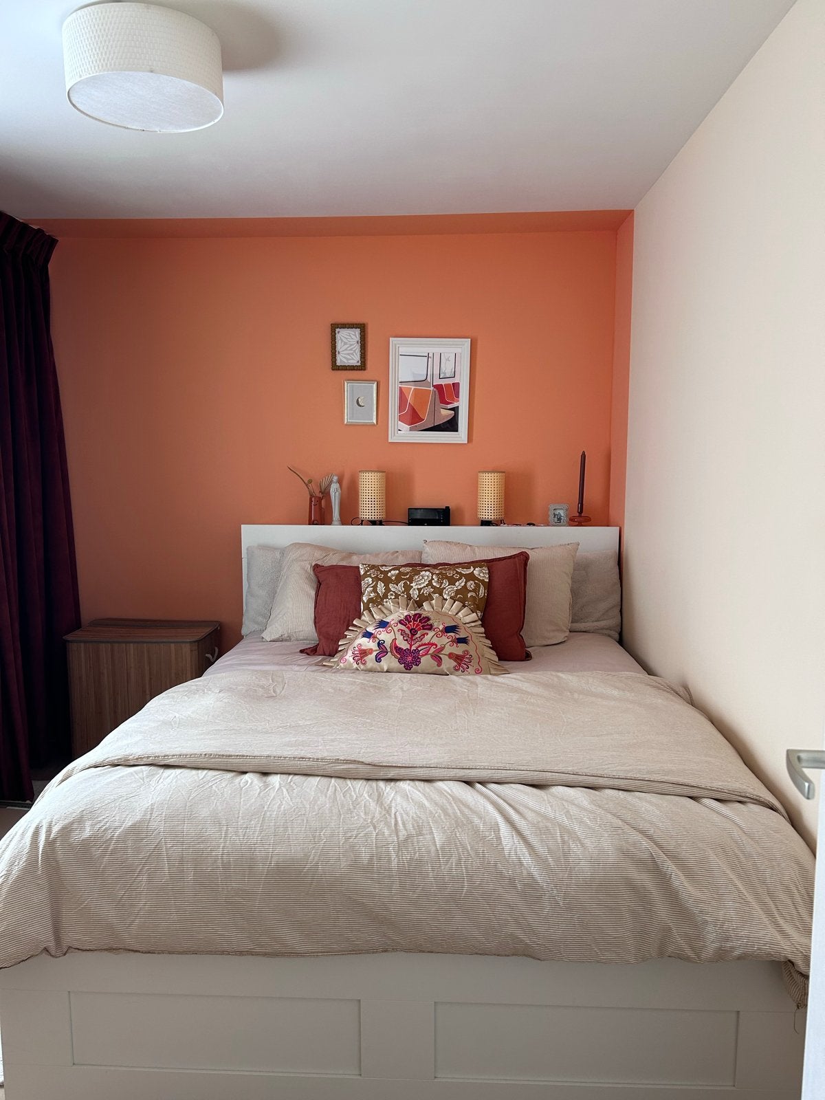 IKEA Brimnes bed 160x200 met opberglades, Ophalen, Gebruikt, Wit, Tweepersoons