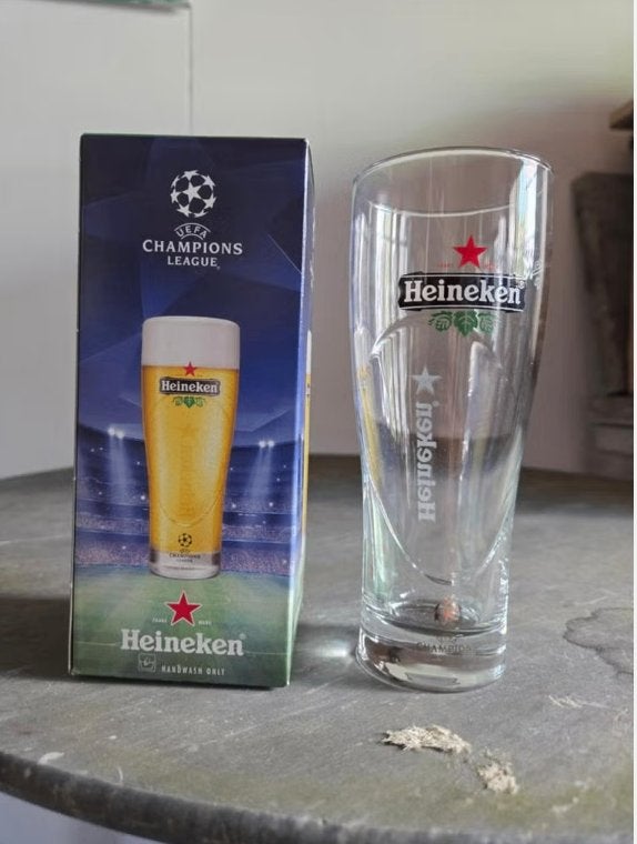 15x Heineken Champions League glazen (Limited Edition), Ophalen of Verzenden, Nieuw, Bierglas