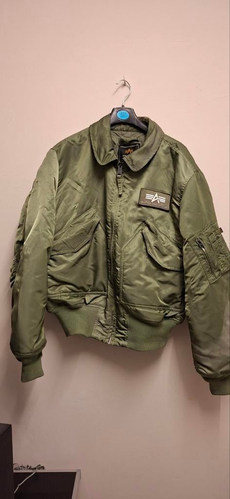 Alpha Industries Bomberjack, Ophalen of Verzenden, Gedragen, Maat 48/50 (M), Groen