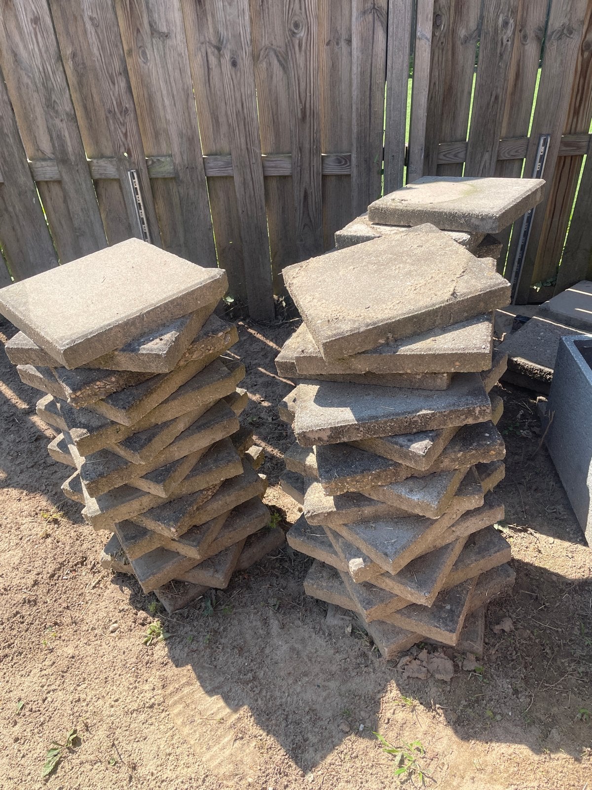 Gebruikte stenen terrastegels 30x30, Tuin en Terras, Tegels en Klinkers, Ophalen, Gebruikt, 5 tot 10 m², Beton