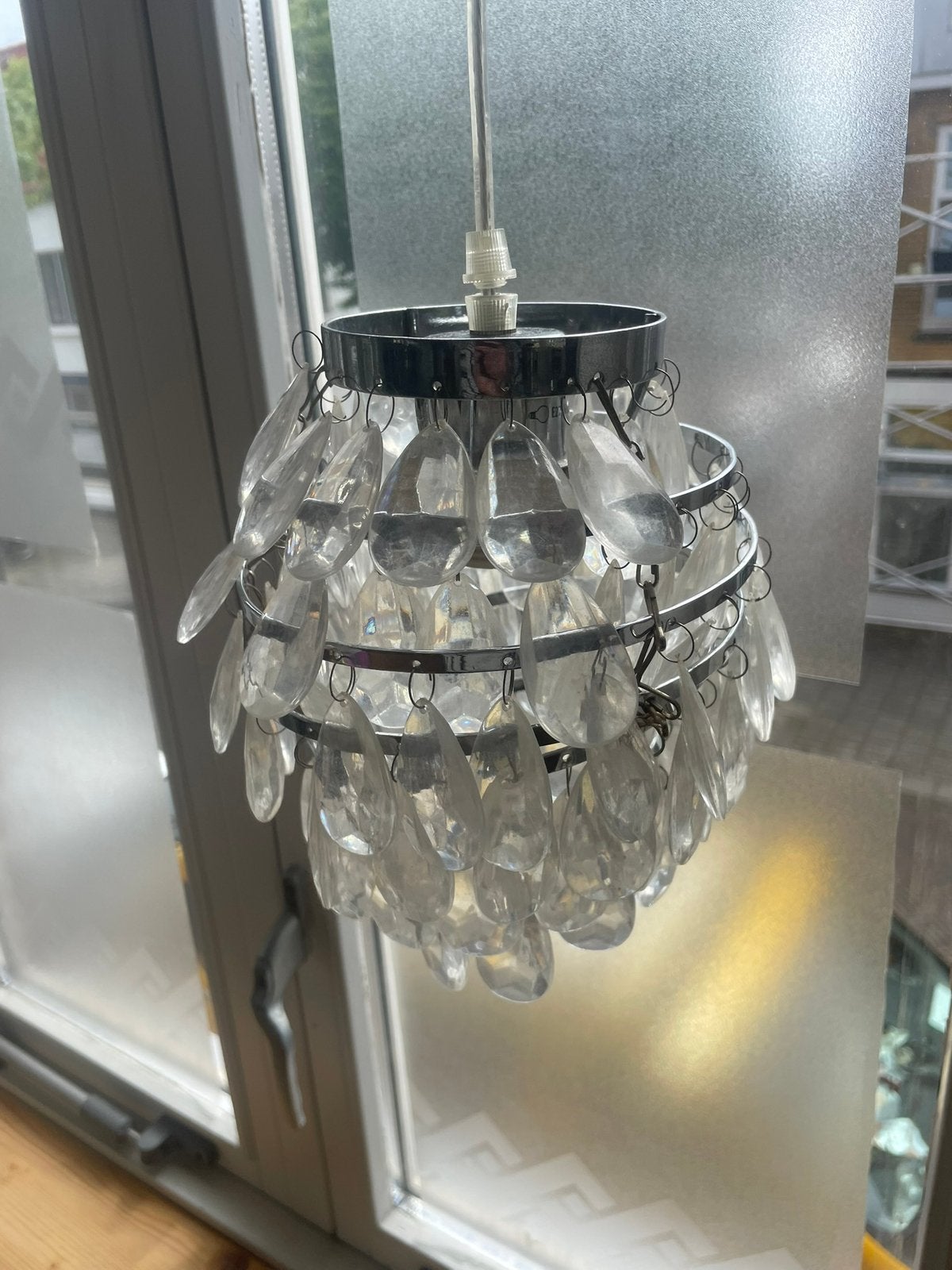 Leuke lamp in stijl van kroonluchter, Ophalen of Verzenden, Gebruikt