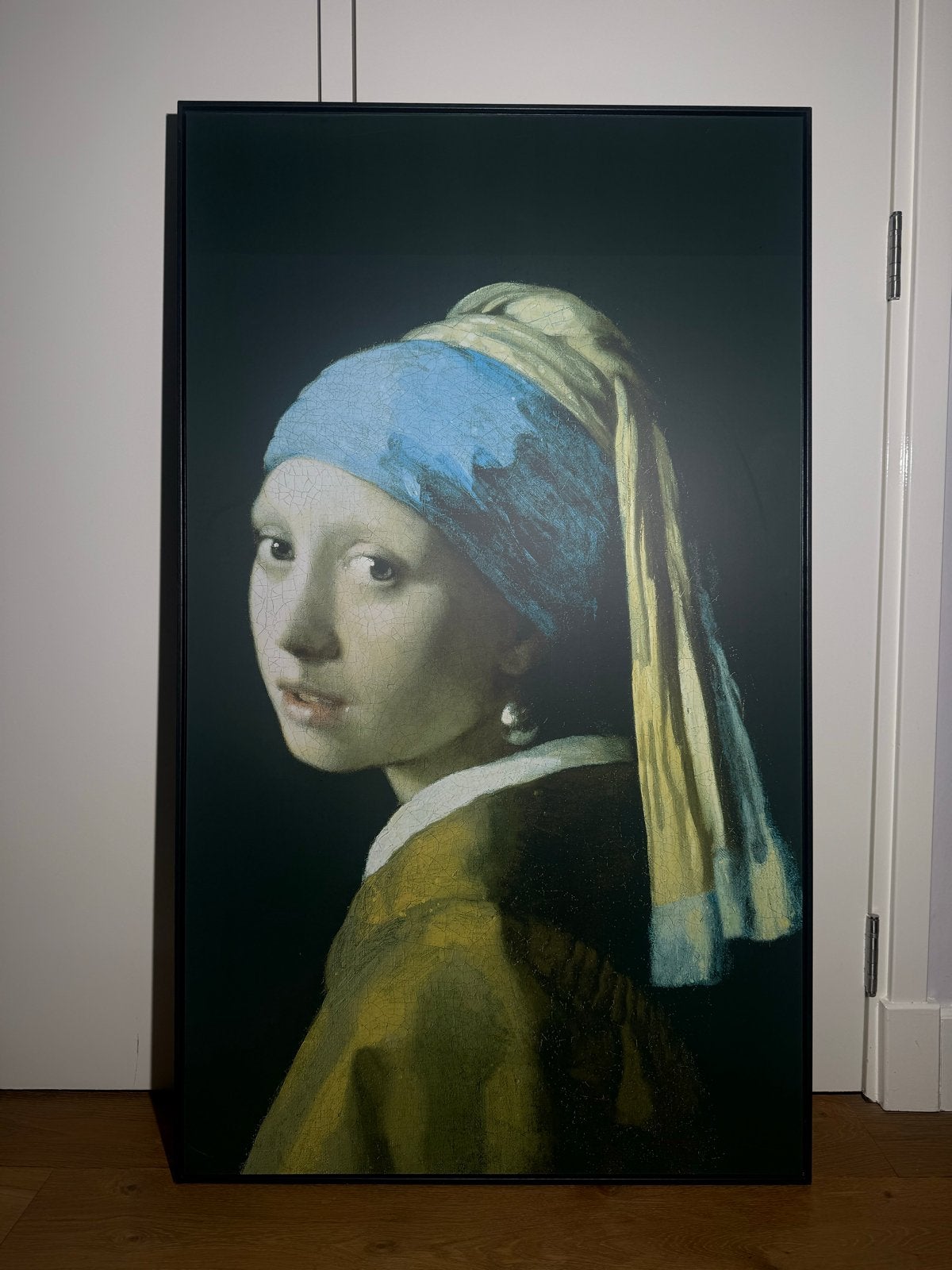 Schilderij Canvas Meisje met de Parel - 69x118cm, Antiek en Kunst, Ophalen, Doek, Portret of Personen, Klassiek