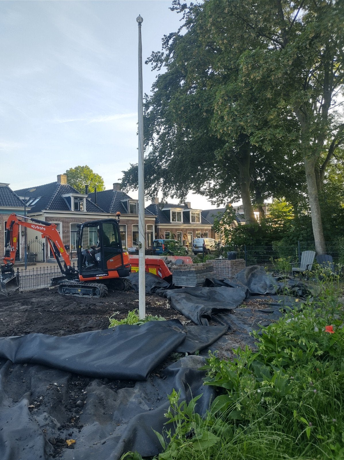 Gratis vlaggenmast 6 meter, Ophalen