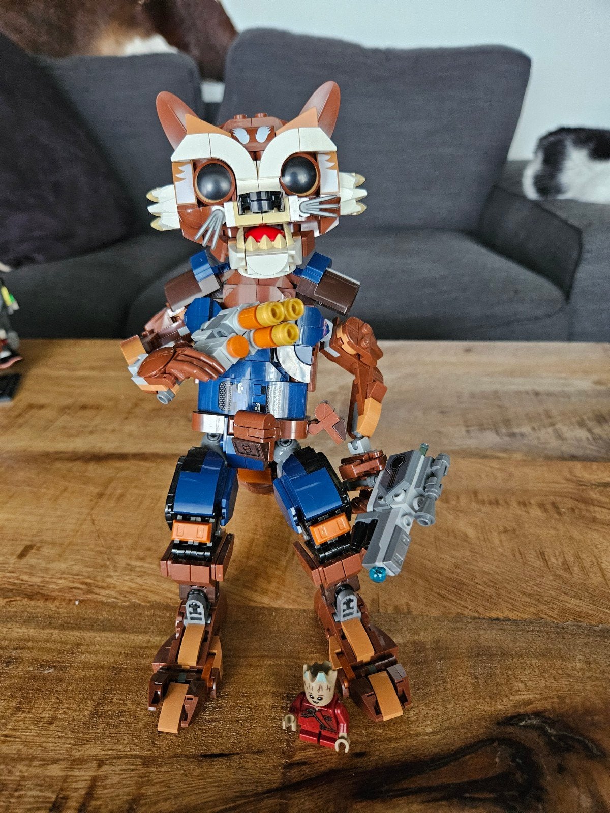 LEGO Rocket en Baby Groot met doos en boek, Ophalen of Verzenden, Zo goed als nieuw, Complete set, Lego