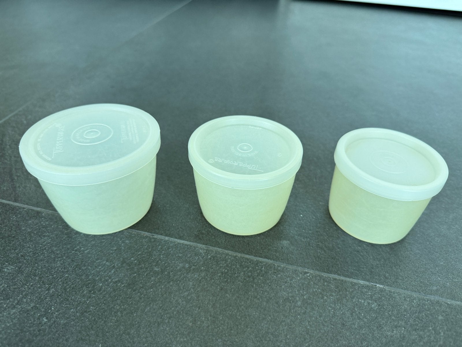 Drie kleine bakjes van Tupperware, Ophalen of Verzenden, Gebruikt