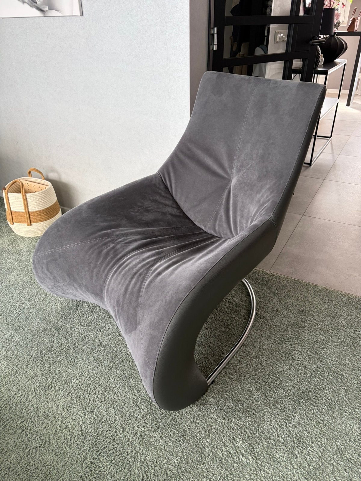 Fauteuil Leolux, Ophalen, Gebruikt, 50 tot 75 cm, Leer