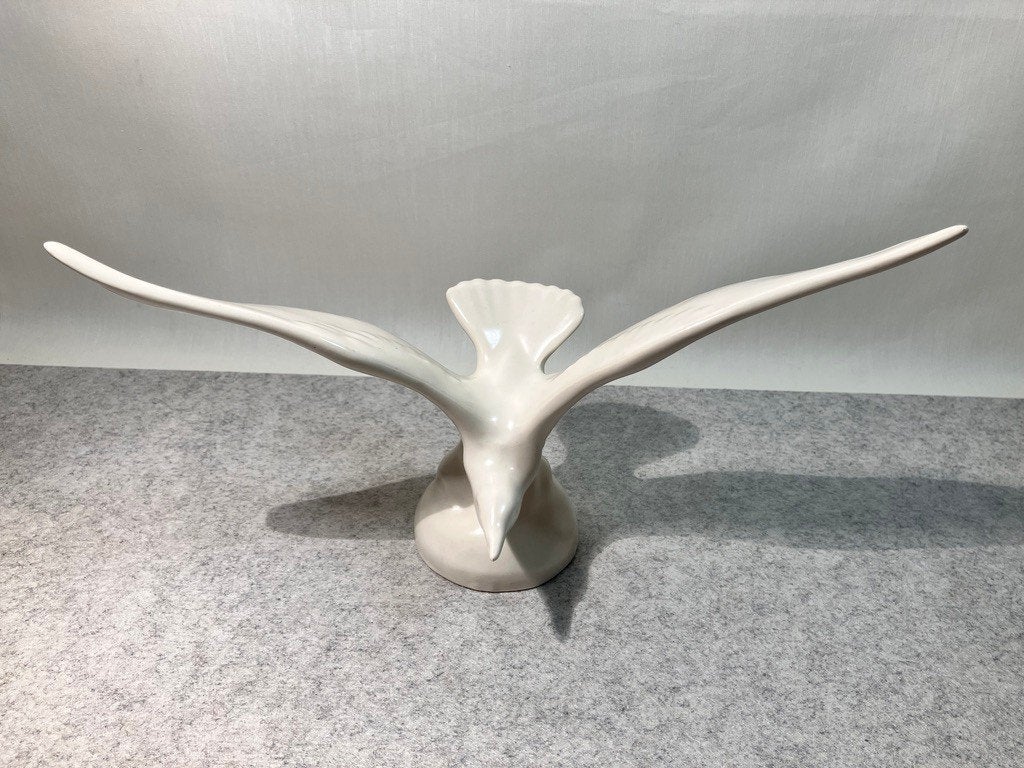 Jan Schonk Plazuid Gouda Art Deco zeemeeuw ca 1930.   1, Verzenden, 20 - 50 cm, Beeld, Europa