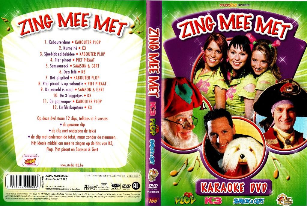 Zing mee met K3, Plop, Samson & Gert, Piet Piraat, Karaoke d, Alle leeftijden, Ophalen of Verzenden, Zo goed als nieuw