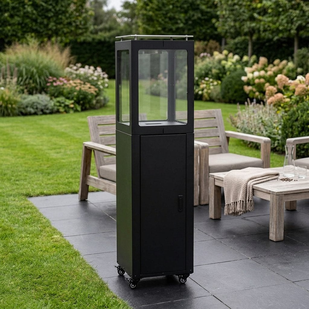 Pellet Terrasverwarmer Zwart, Tuin en Terras, Verzenden, Nieuw, Vloer