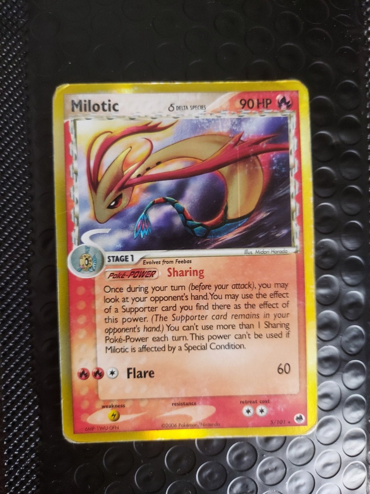 Milotic 5/101 holo pokemon kaart, Ophalen of Verzenden, Gebruikt