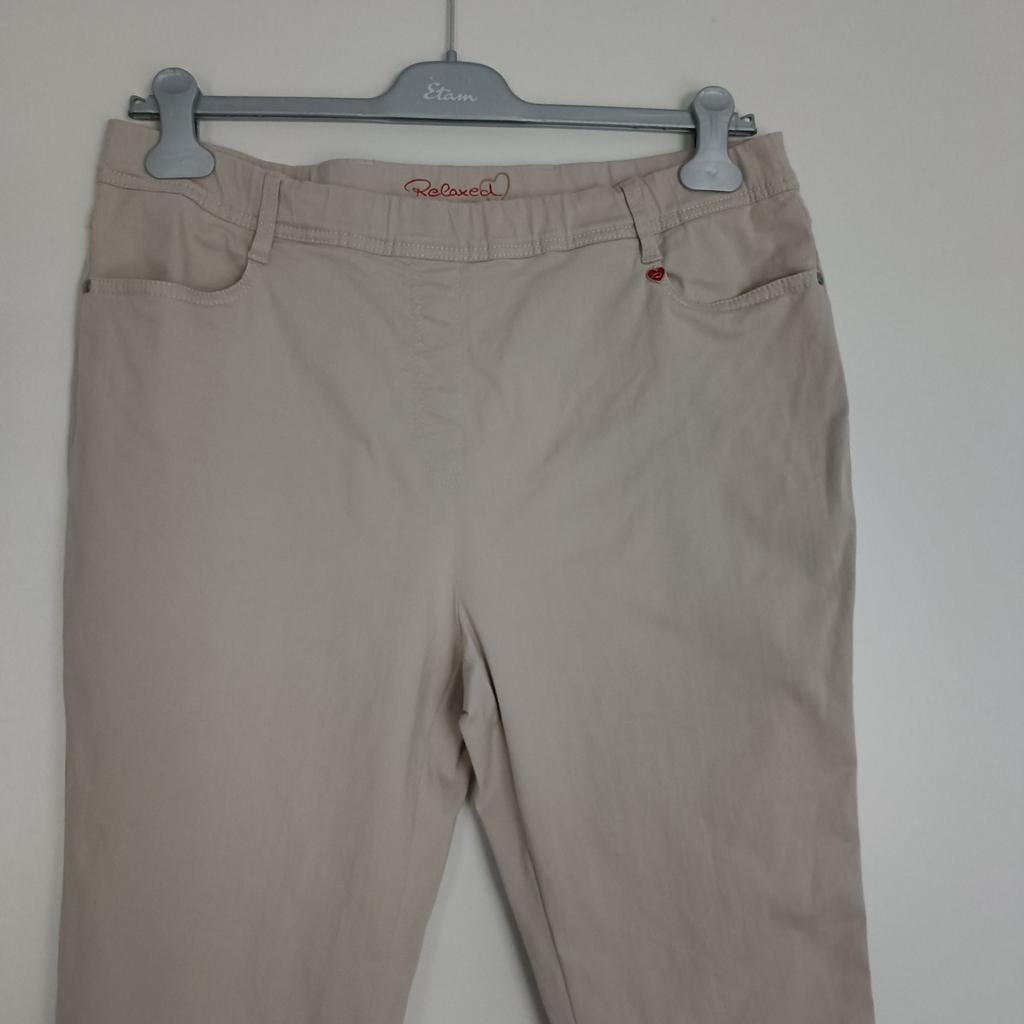 Relaxed by Toni 7/8 broek beige maat 46 z.g.a.n., Kleding | Dames, Beige, Maat 46/48 (XL) of groter, Ophalen of Verzenden, Zo goed als nieuw