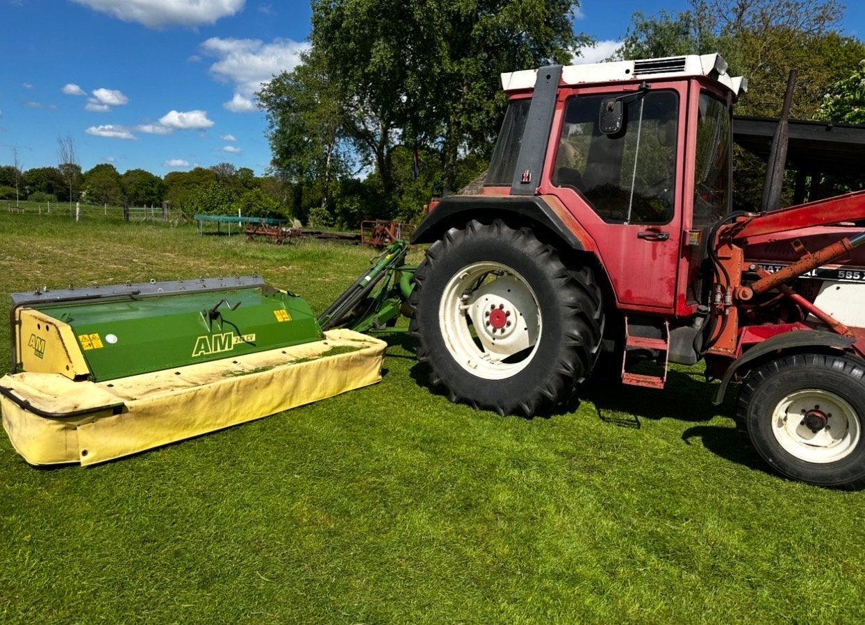 Krone AM 243 schijvenmaaier, Ophalen, Veehouderij, Weidebouw