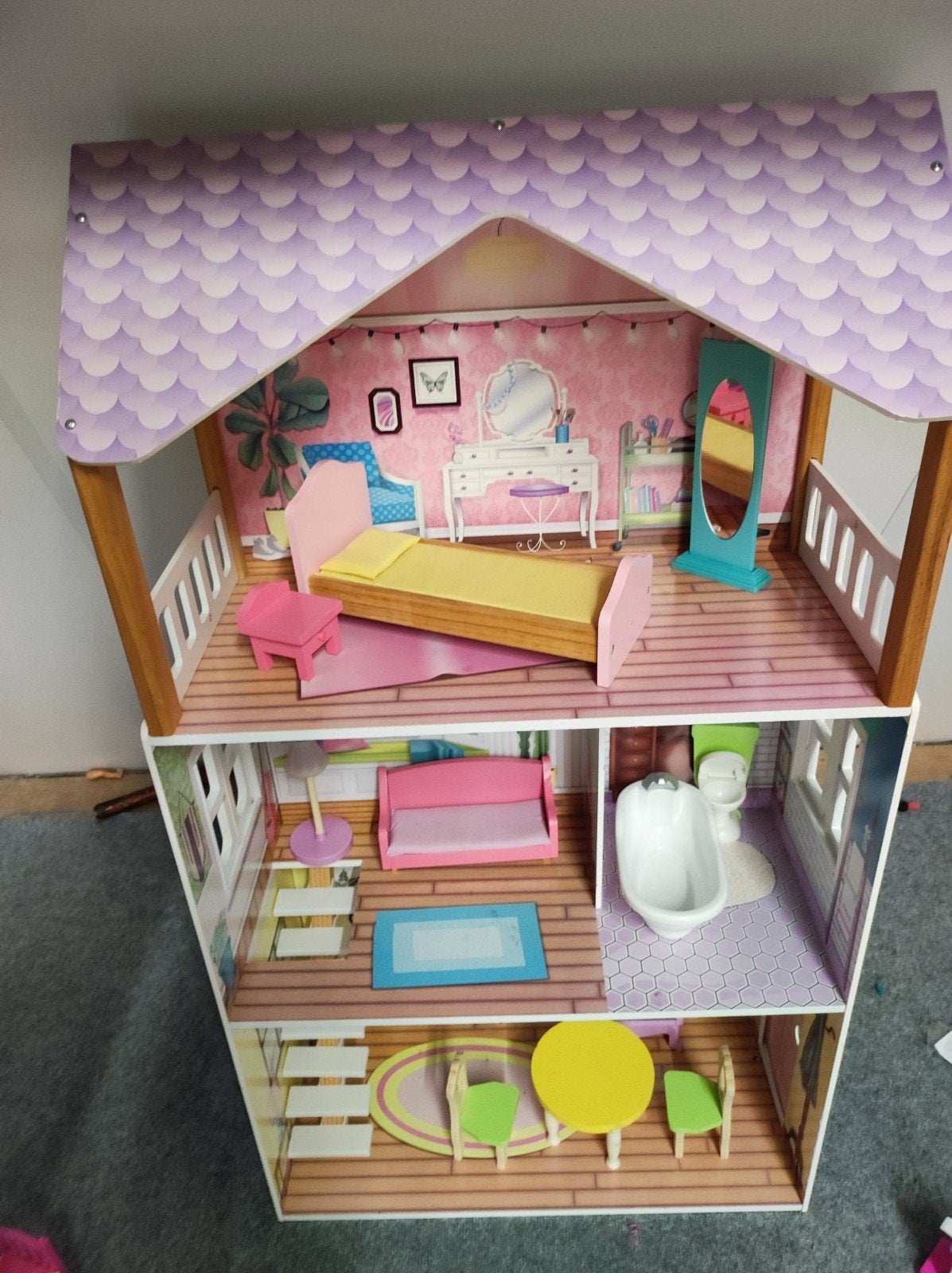 Grote Houten Barbie Huis / Poppenhuis KidKraft Poppy (112 cm, Kinderen en Baby's, Ophalen, Zo goed als nieuw, Poppenhuis