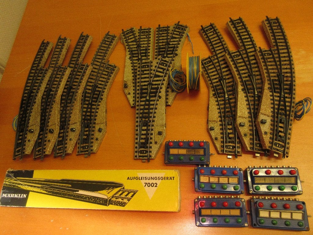 Marklin  M rail  Elec  Wissels, Wisselstroom, Gebruikt, Rails, Ophalen of Verzenden