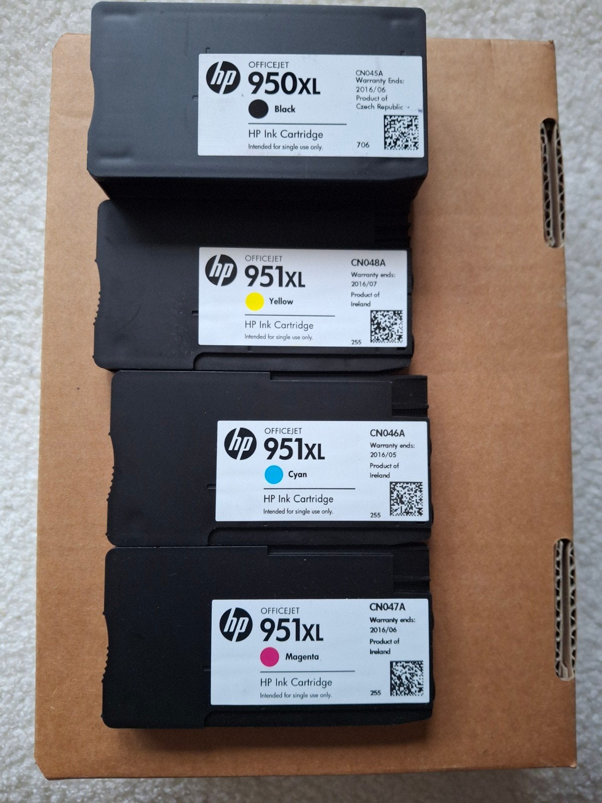 HP 950XL  951XL inktcartridges - Zwart, Cyaan, Magenta, Gee, Ophalen of Verzenden, Gebruikt, Cartridge, HP (ORIGINEEL)