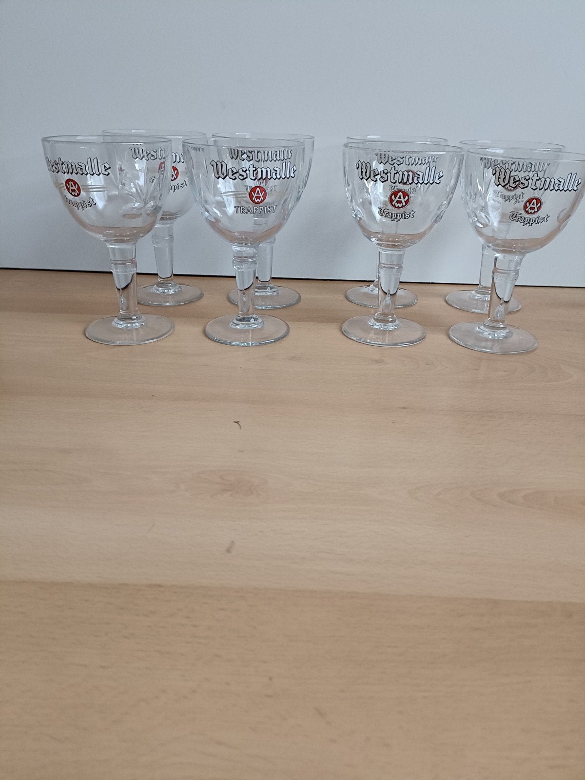 8 Westmalle Trappist glazen (ook los te koop), Ophalen of Verzenden