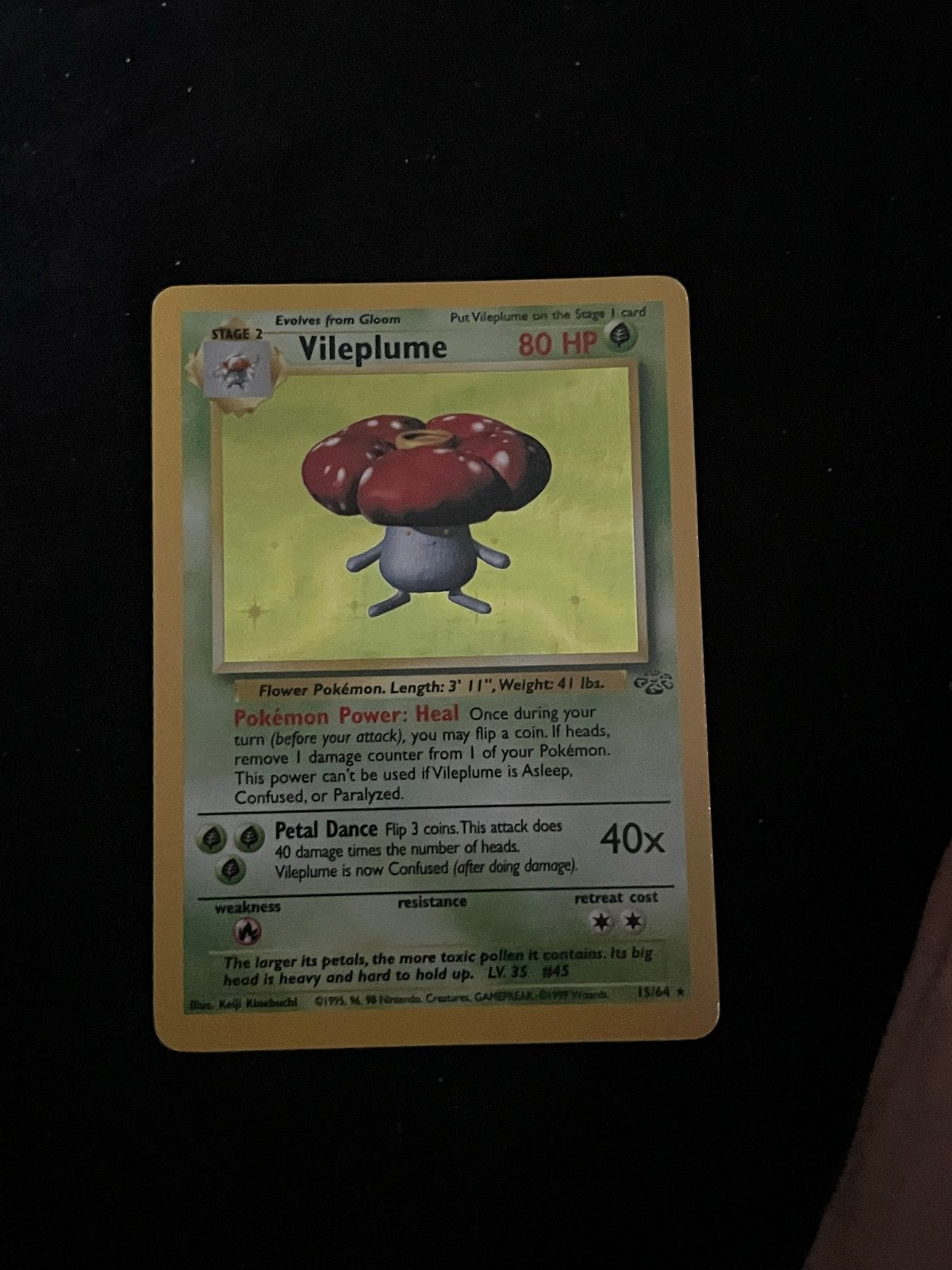 Vileplume Jungle Holo NM Pokémon Kaart, Ophalen of Verzenden, Zo goed als nieuw, Losse kaart, Foil