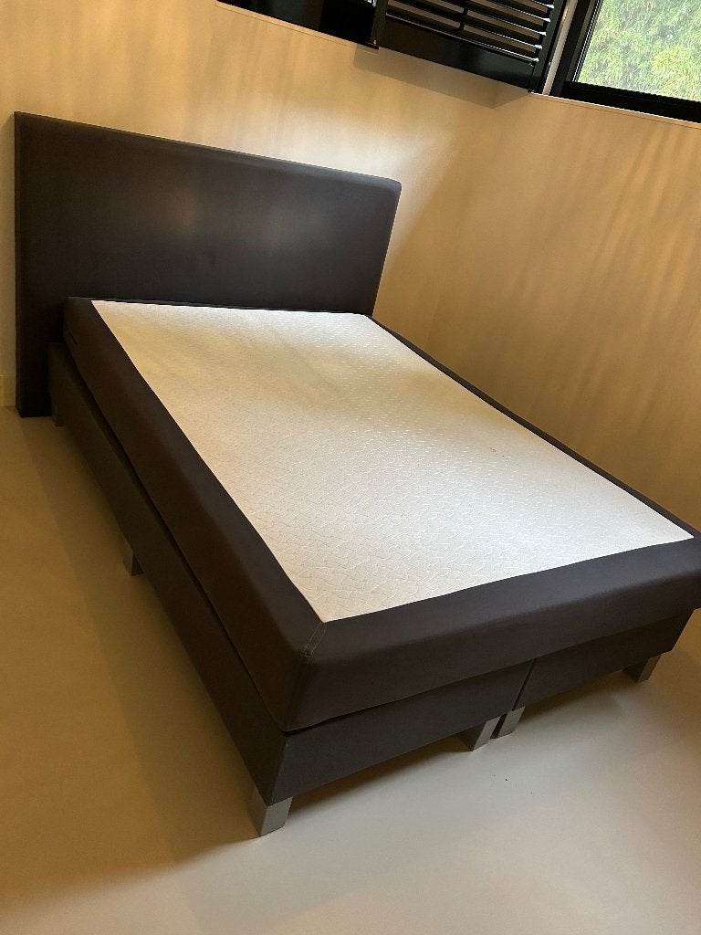 2 persoons bed, Huis en Inrichting, Ophalen, Gebruikt, Zwart, Tweepersoons