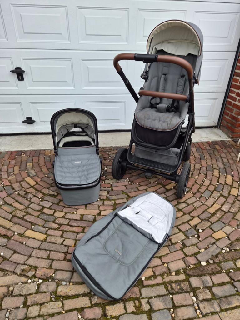 Qute Q-Journey kinderwagen groen met meerijdplankje, Ophalen of Verzenden, Gebruikt, Overige merken