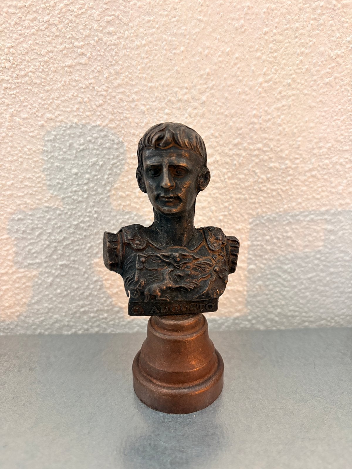 Bronzen buste keizer Augustus, Ophalen of Verzenden, Brons