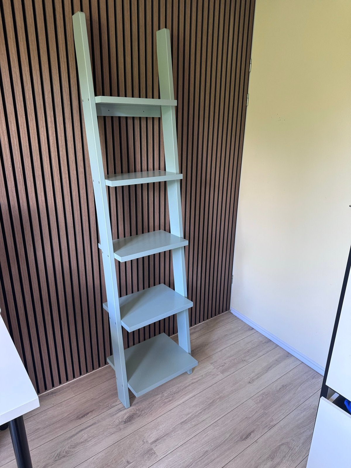 Lichtblauwe ladderkast met 5 planken, Huis en Inrichting, Ophalen, Gebruikt
