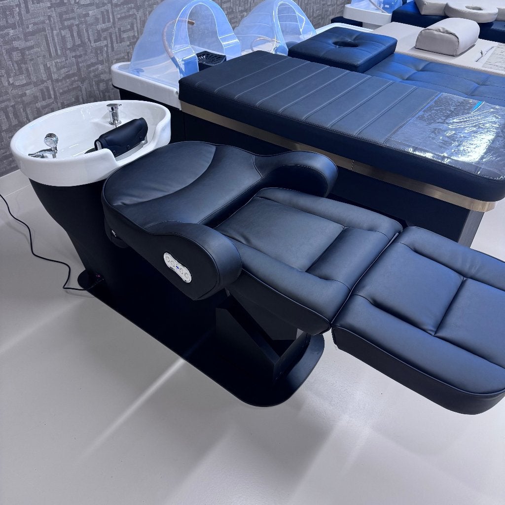 Electrische wasunit beauty unit electric wash relax kapper, Overige materialen, Wasunit, Zwart, Nieuw