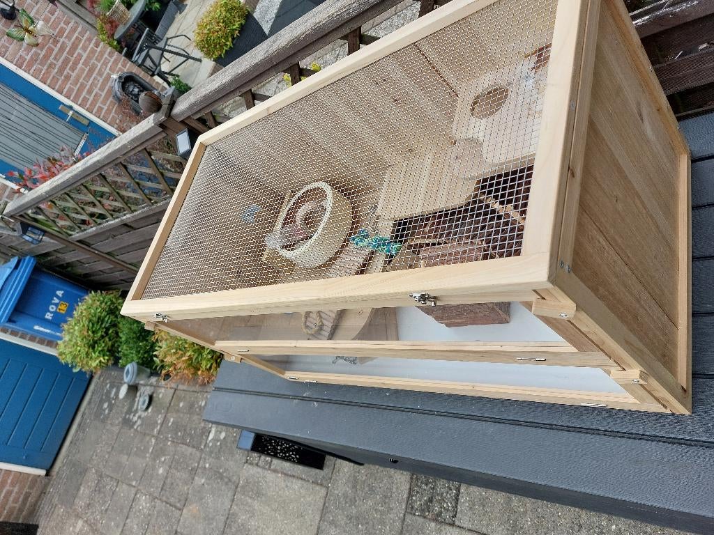 Houten Hamsterkooi, Dieren en Toebehoren, Knaagdieren en Konijnen | Hokken en Kooien, Kooi, Gebruikt, Muis, 75 tot 110 cm