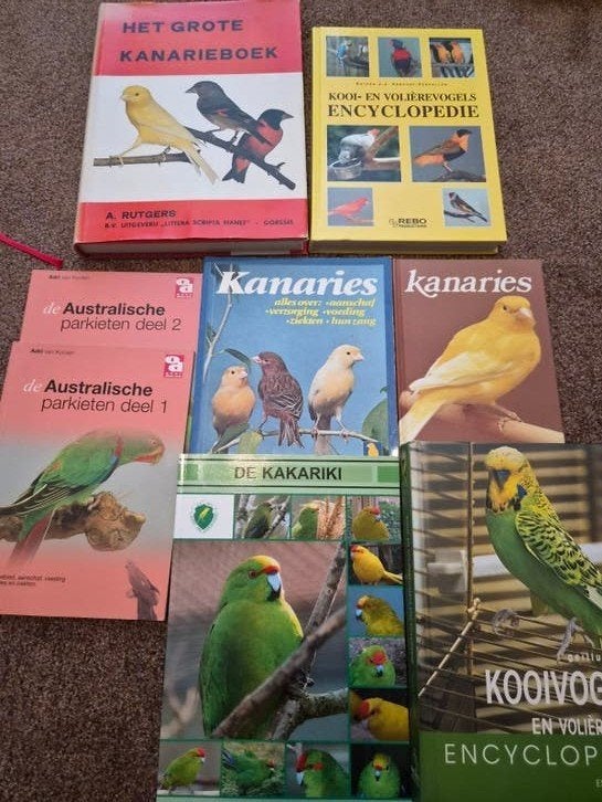 Vogelboeken: Kanaries, Parkieten, Kakariki, Boeken, Ophalen of Verzenden, Gelezen, Vogels, Diverse auteurs, waaronder A. Rutgers