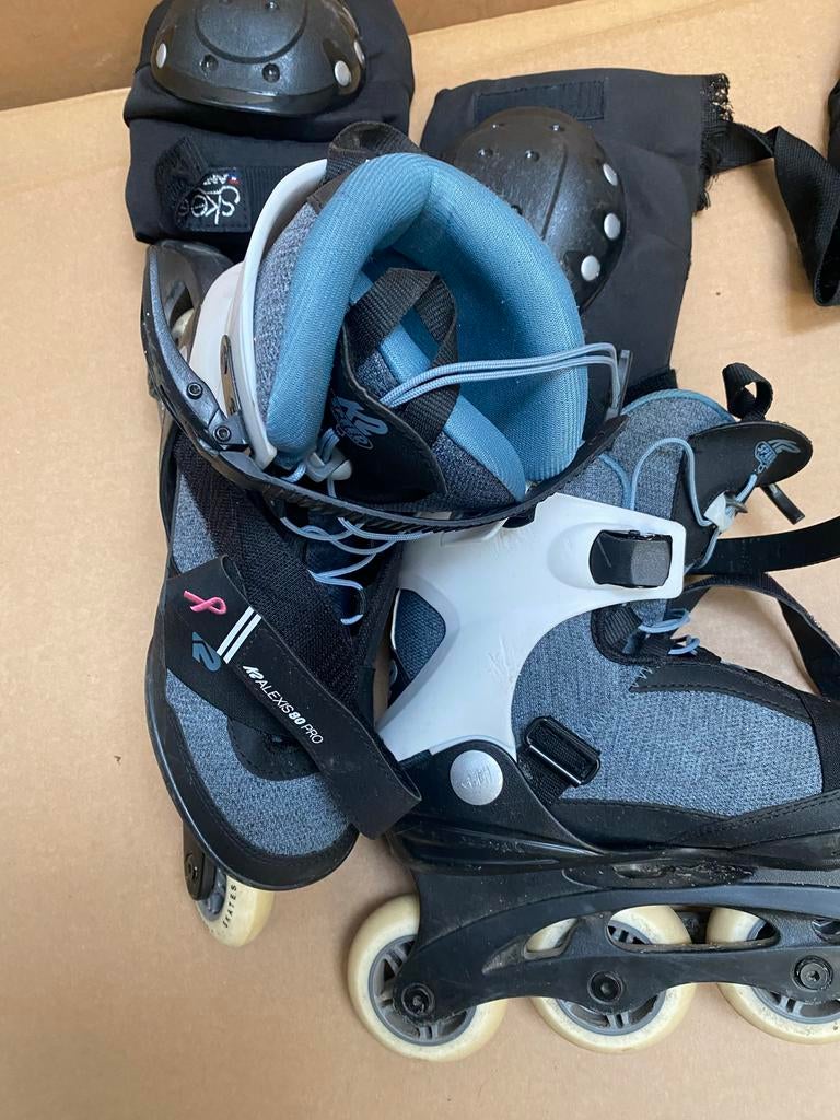 K2 Alexis 80 Pro Inline Skates met bescherming, K2, Gebruikt, Ophalen of Verzenden, Inline skates 4 wielen