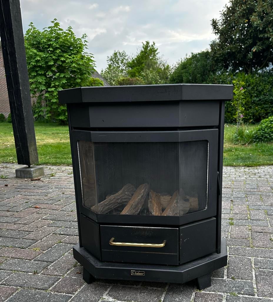Faber Gashaard - Vrijstaand model, 4.2 kW, Gebruikt, Gas, Ophalen of Verzenden, Vrijstaand