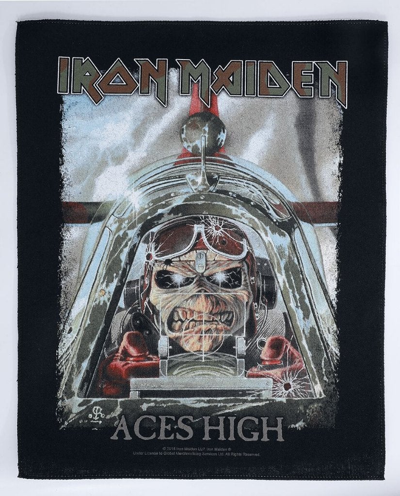 Iron Maiden back patch 'Aces High' NIEUW! (35,5 cm x 27 cm), Ophalen of Verzenden, Nieuw, Kleding