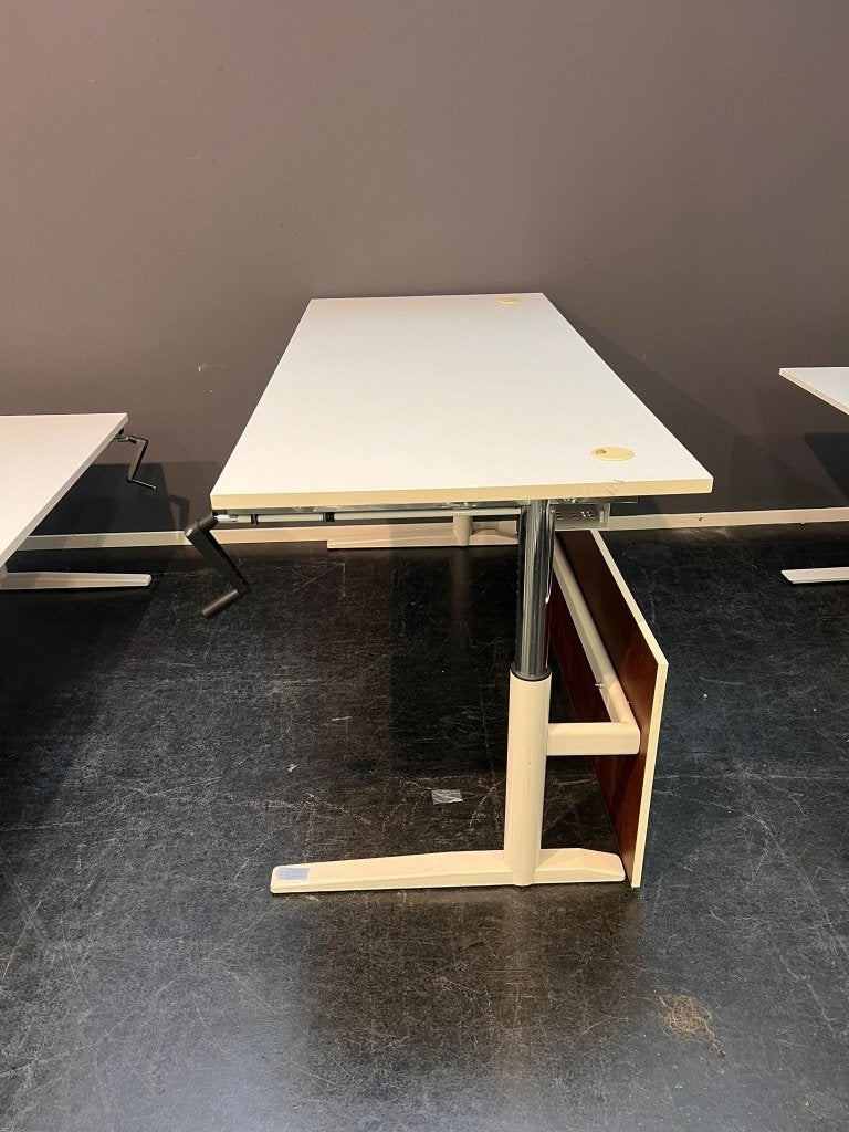 bureau zit-sta, Ophalen, Gebruikt, Wit, Zit-sta bureau