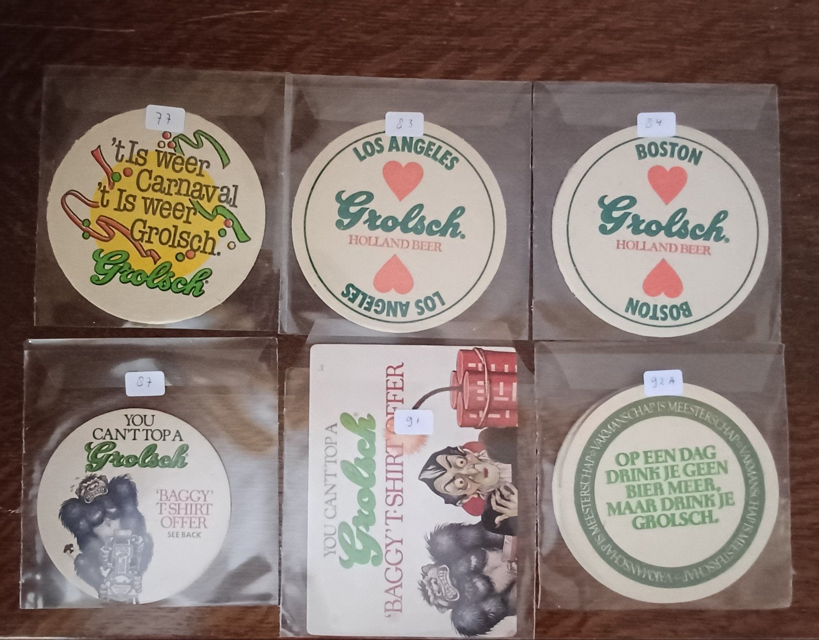 Grolsch Bierviltjes Collectie - Diverse Ontwerpen, Ophalen of Verzenden, Zo goed als nieuw