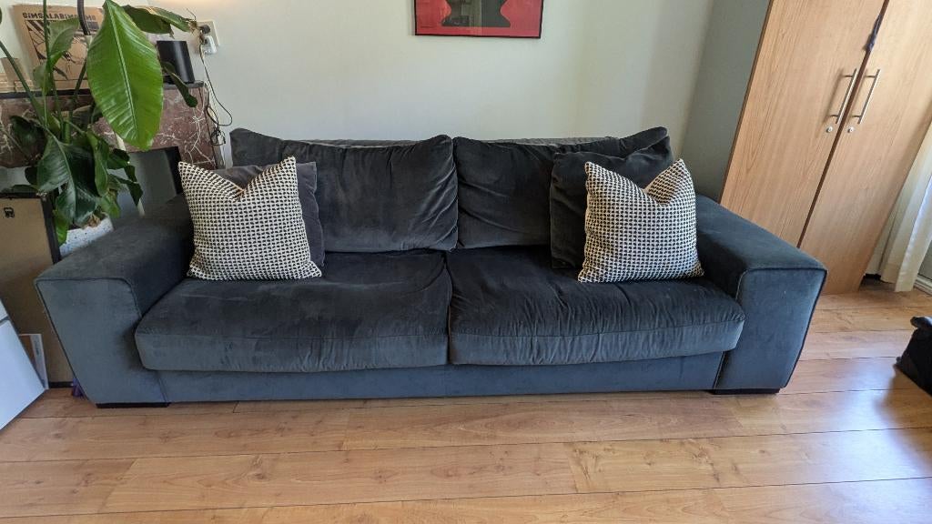 Blauwe bank, Ophalen, 250 tot 300 cm, Gebruikt, 100 tot 125 cm