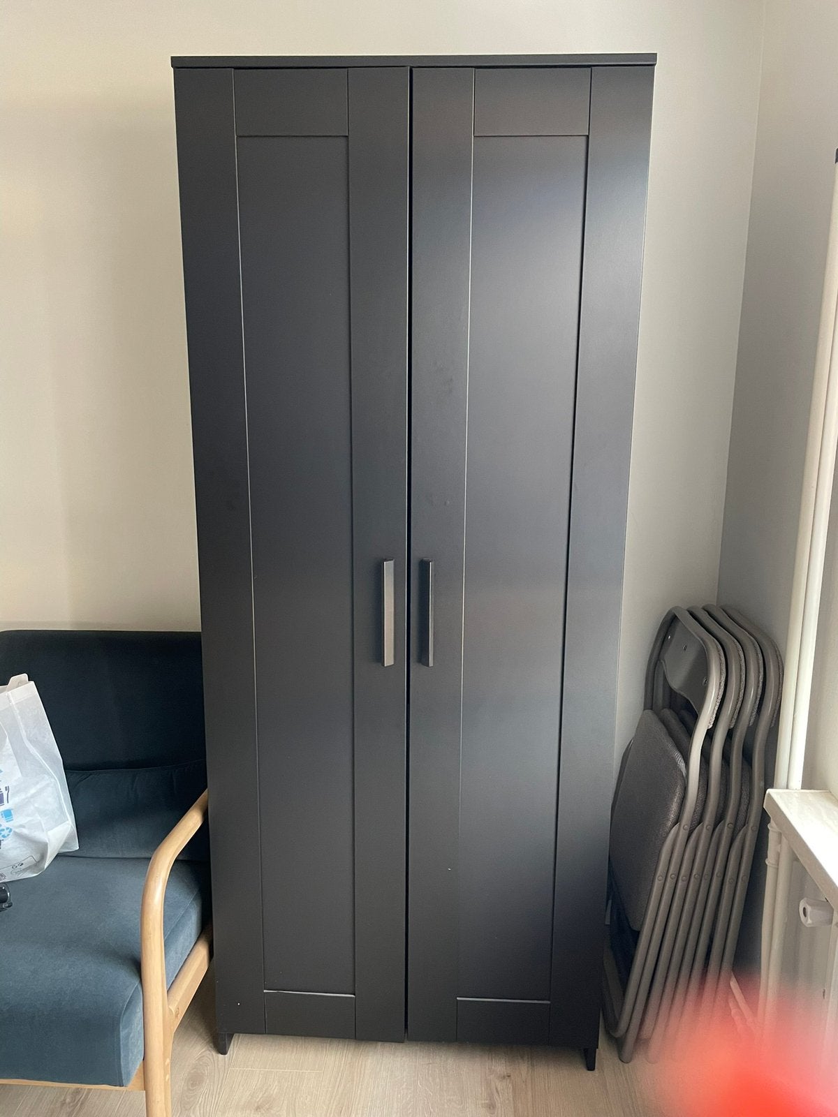 Ikea kleding kast zwart, Ophalen, 50 tot 100 cm, Zo goed als nieuw, 150 tot 200 cm