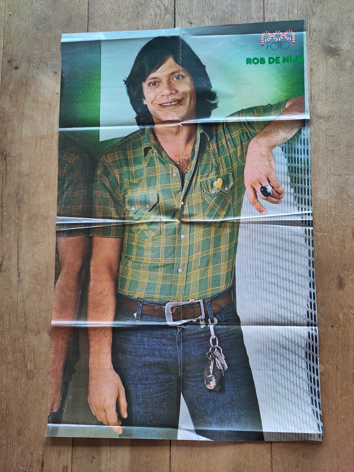 Vintage poster Popfoto Rob de Nijs/Brotherhood of Man, Ophalen of Verzenden, Gebruikt, A1 t/m A3, Rechthoekig Staand