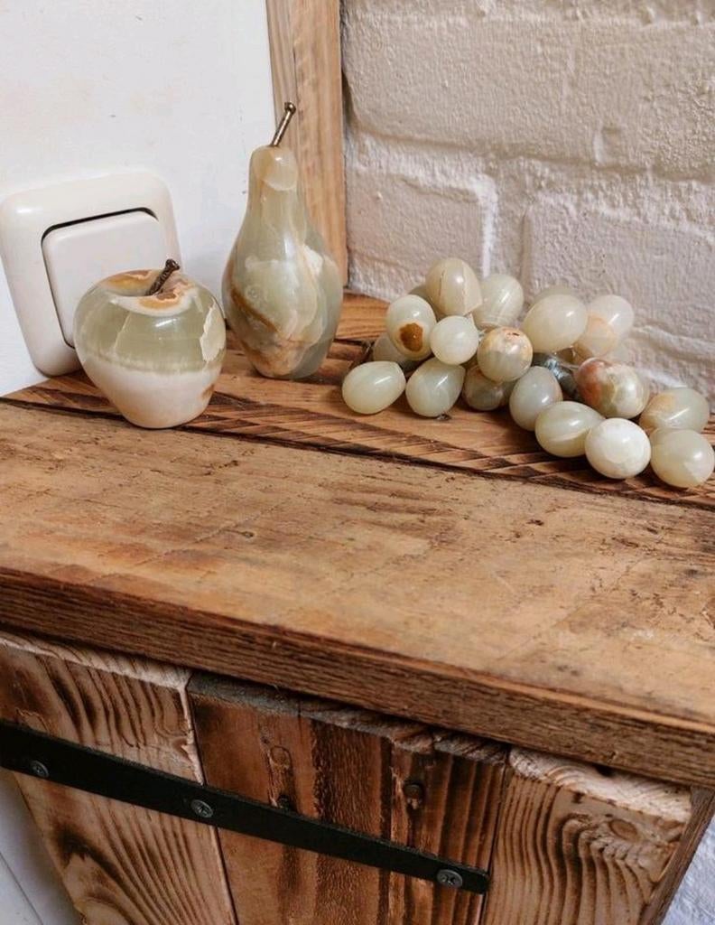 Vintage retro mid century onyx jade fruit marmer, Ophalen of Verzenden