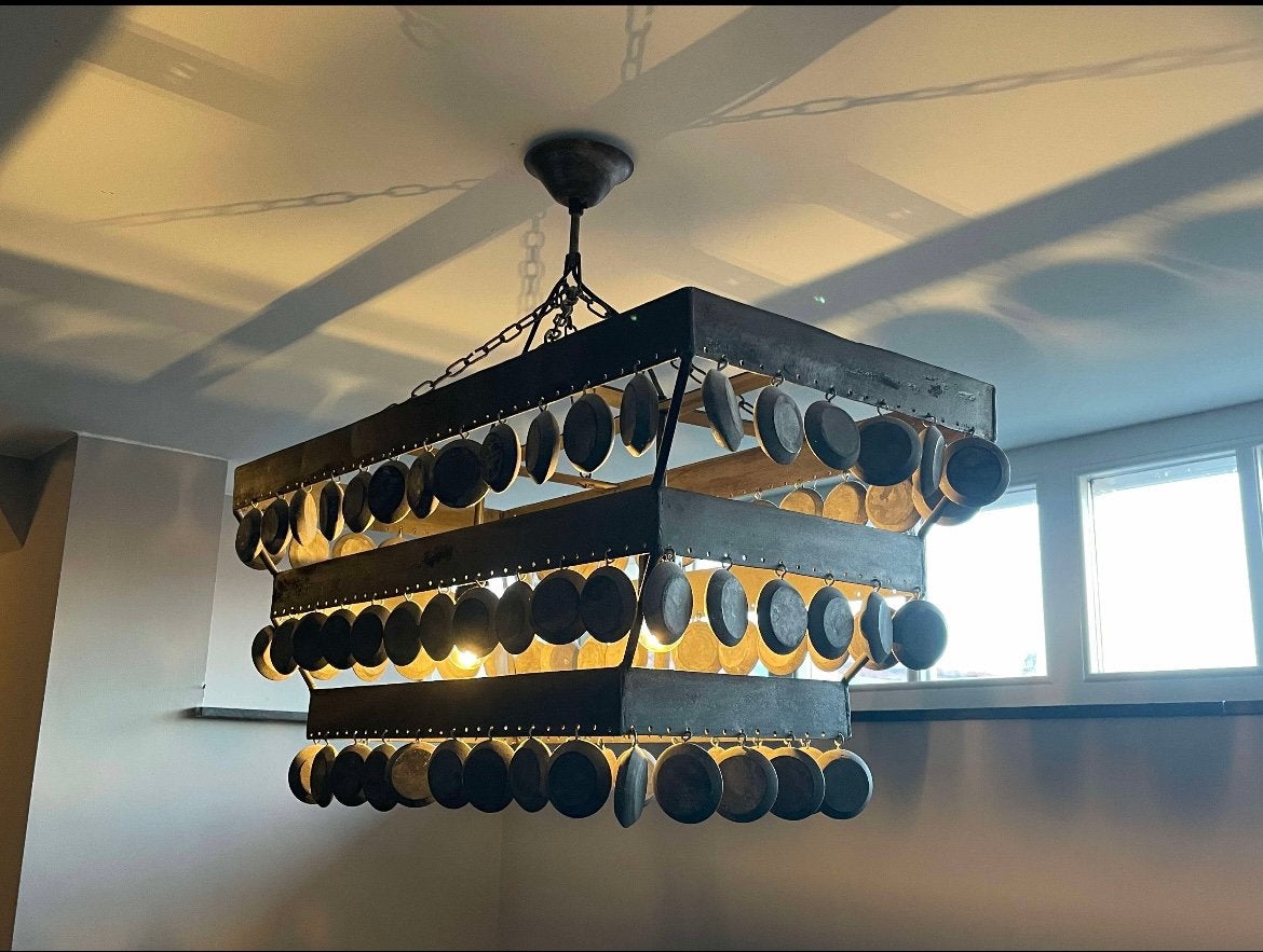 Schijfjeslamp sober aura luksa hoffz, Ophalen, Nieuw, Sober, Minder dan 50 cm