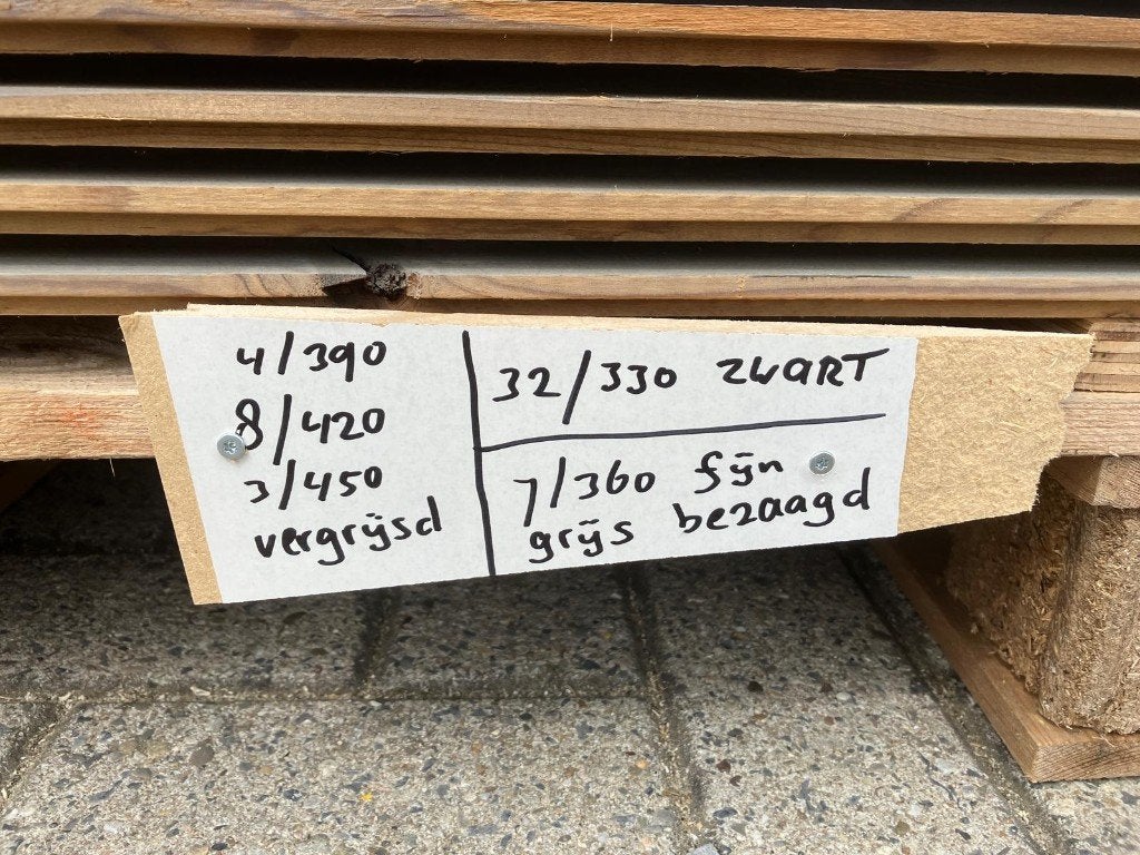 Houten gevelbekleding diverse restpartijen, Ophalen, Minder dan 25 mm, Nieuw, Plank