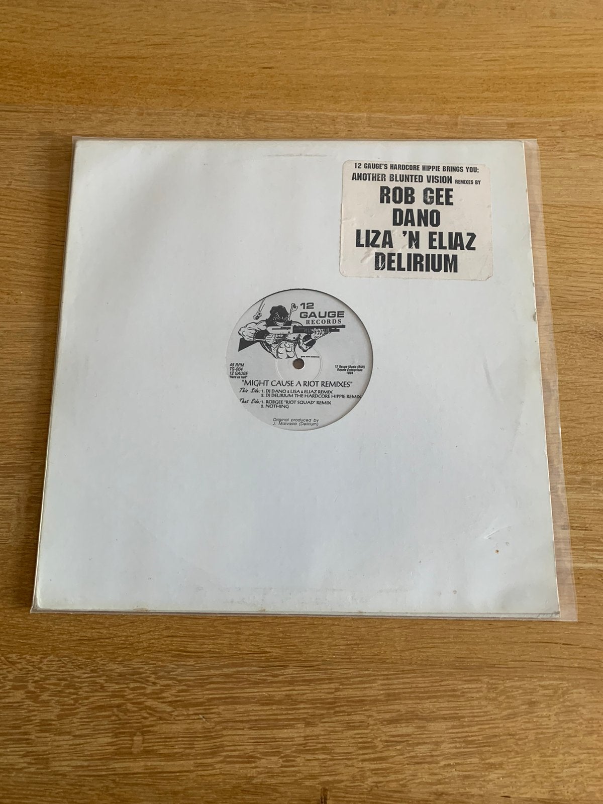 Gabber early rave vinyl Rob Gee Delirium Dano 12 Gauge, LP, Gebruikt, Hardcore, Originele persing