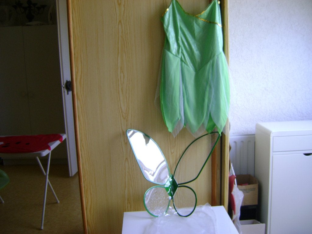 groene tinkebel jurk met tule laag en vleugels mtm enpunten, Kleding | Dames, Carnavalskleding en Feestkleding, Maat 38/40 (M)