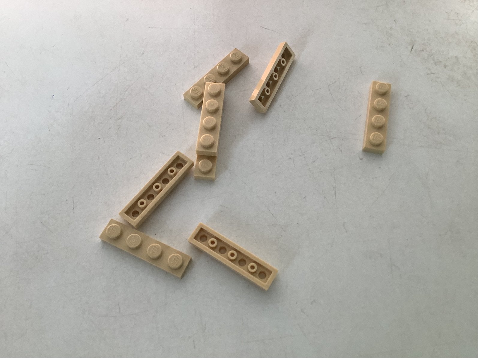 Lego plaat 1x4 beige, Ophalen of Verzenden, Gebruikt, Losse stenen, Lego