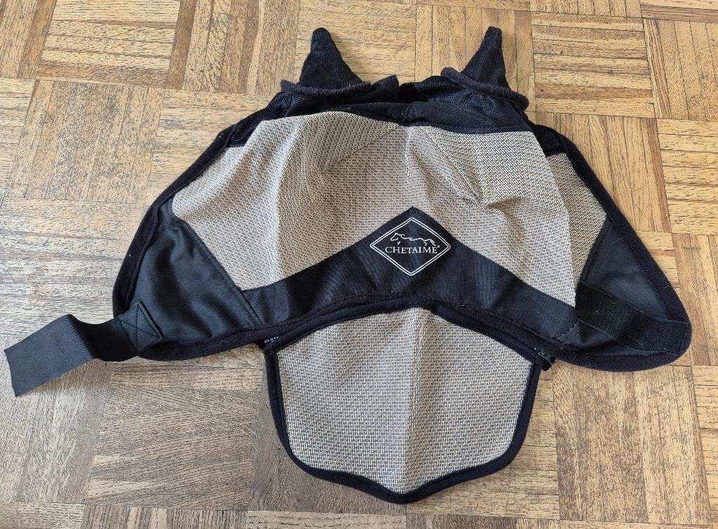 Chetaime vliegenmasker met afritsbare neus (maat Cob), Dieren en Toebehoren, Paarden en Pony's | Verzorgingsproducten, Zo goed als nieuw