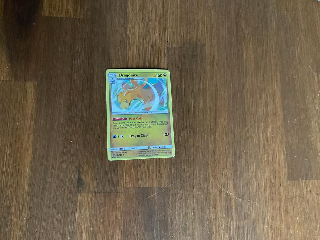Dragonite Pokémon Kaart - Zo goed als nieuw, Ophalen of Verzenden, Zo goed als nieuw, Losse kaart