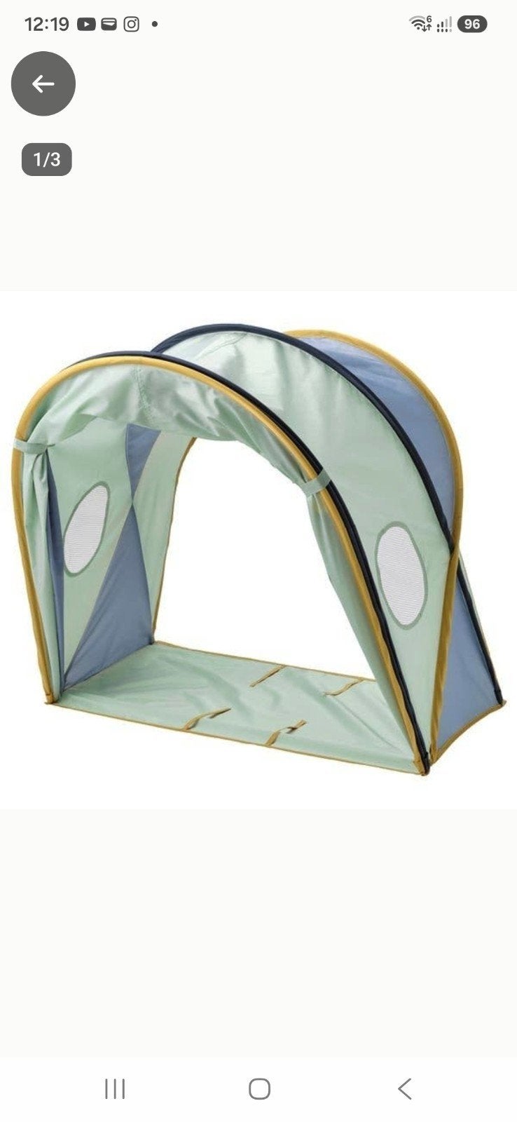 IKEA Kura bedtent - Zo goed als nieuw, Ophalen, Zo goed als nieuw, 180 cm of meer, 85 tot 100 cm