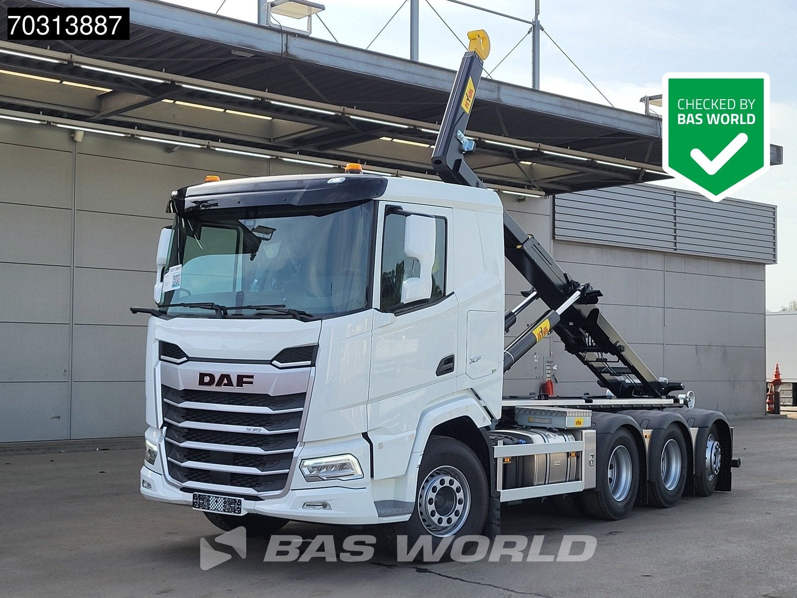 DAF XF 530 8X4 NEW 30tons HYVA 30-60-S Heavy Duty Containers, Auto's, Automaat, Stof, Euro 6, Wit