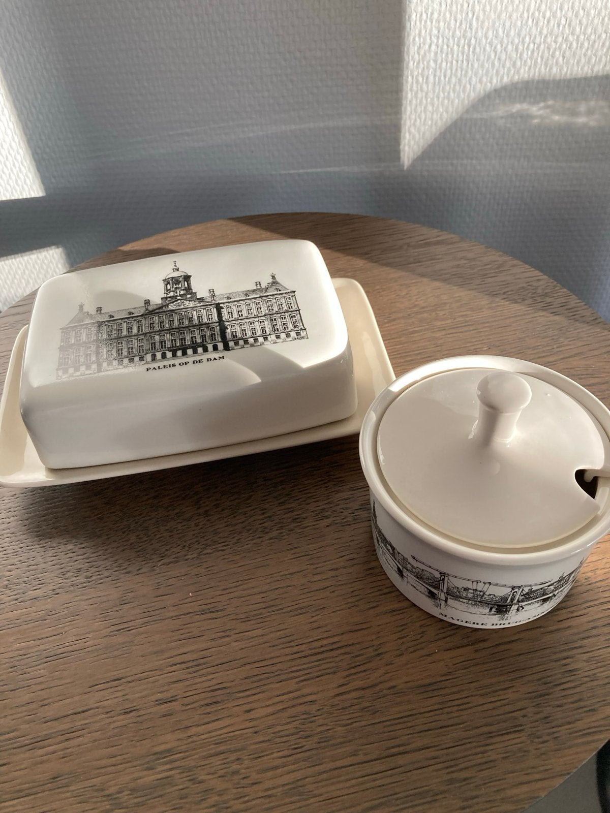 Villeroy & Boch Amsterdam Botervloot en Suikerpotje, Gebruikt, Ophalen of Verzenden, Klassiek, Keramiek